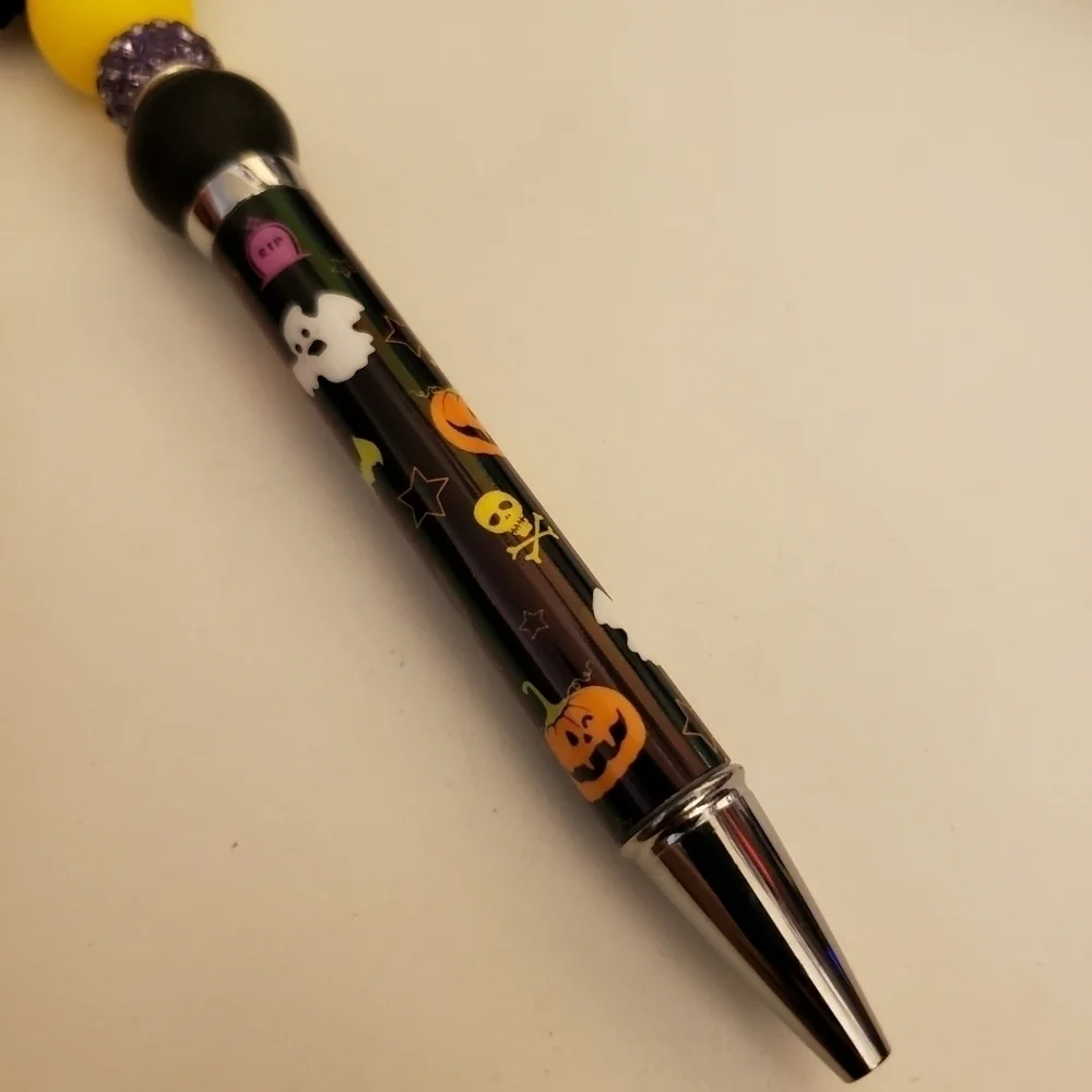 Handmade Hocus Pocus Sanderson Sisters Beaded Silicone Focal Bead Pen